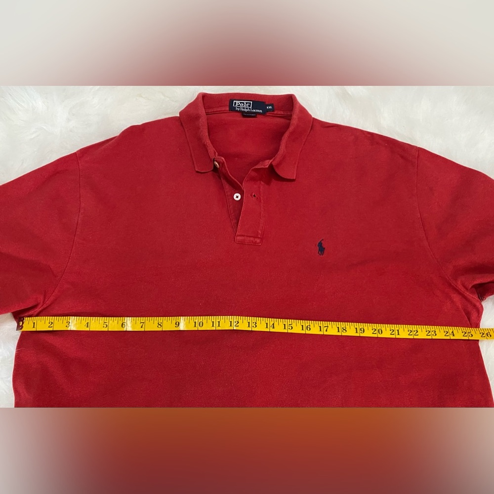 Polo by Ralph Lauren Mens XXL Red Golf Shirt Classic Preppy Fall 90s Minimalism - Picture 5 of 10